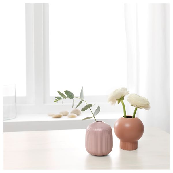 Набор ваз, 2 штуки ГРАДВИС, естественный, розовый - фото 2