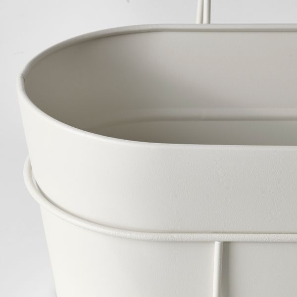Ящик для цветов с держ, для дома, улицы белый с оттенком 56x20 см IKEA VITLÖK ВИТЛОК 705.053.32 - фото 2