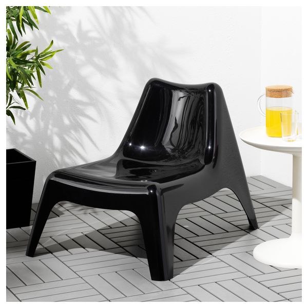 Садовое легкое кресло ИКЕА ПС ВОГЭ, черный - фото 2