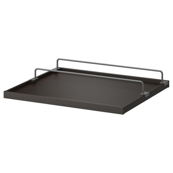 Выдвижная полка + вставка для обуви КОМПЛИМЕНТ, черно-коричневый, темно-серый - схема-чертеж с размерами