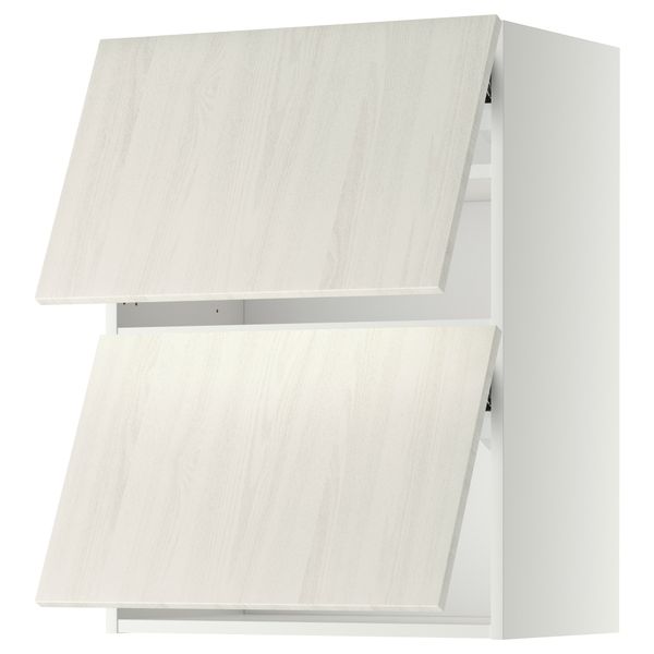 Навесной шкаф, 2 дверцы, горизонтальный МЕТОД, белый, Росдаль белый - схема-чертеж с размерами