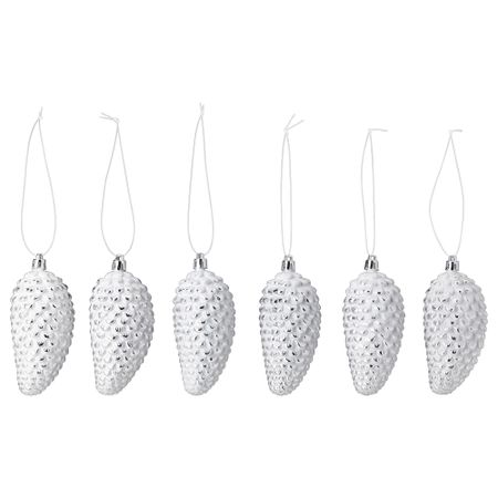 Украшение подвесное ВИНТЕР 2015, шишка белый