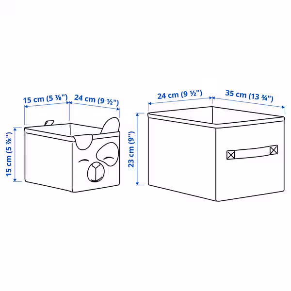 Упаковка 8 из 7 для IKEA - схема-чертеж с размерами