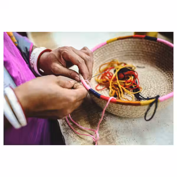 MÄVINN МЭВИНН Корзина - джут 22 см - схема-чертеж с размерами