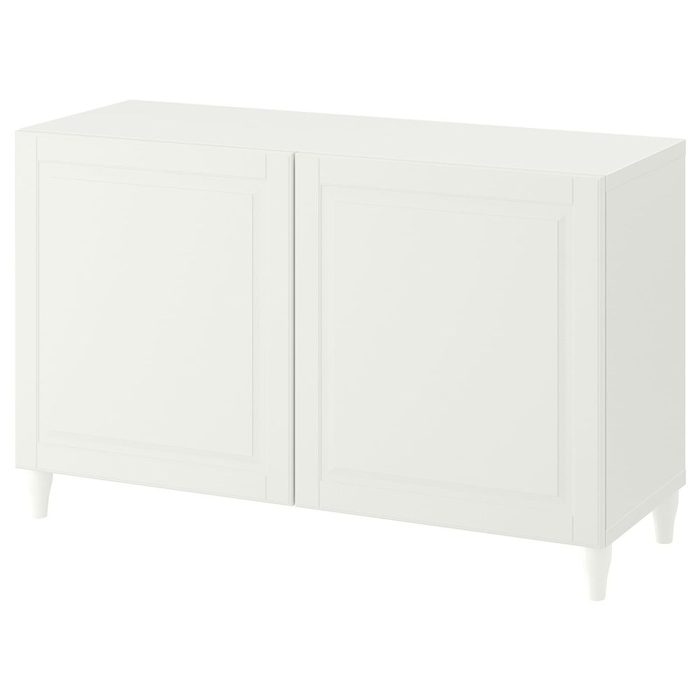 Комбинация для хранения с дверцами, белый/СМЕВИКЕН/КАББАРП белый 120x42x74 см IKEA BESTÅ БЕСТО 593.848.69 - фото 1