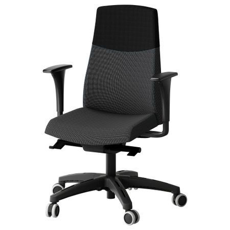 Вращающееся легкое кресло ВОЛЬМАР, серый/черный темно-серый