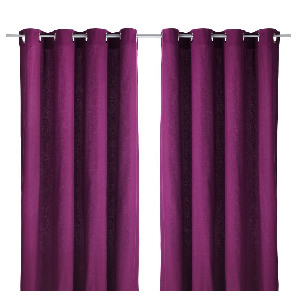 Гардины, 1 пара МАРИАМ, темно-сиреневый (145x300 см) - фото 1