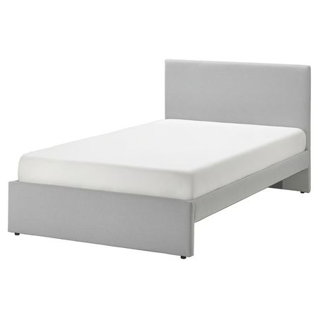 GLADSTAD Каркас кровати с обивкой - Kabusa светло-серый 120x200 см