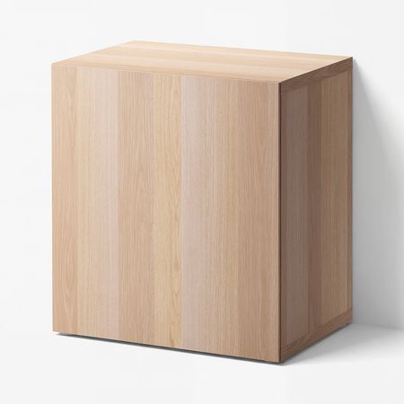 BESTÅ Стеллаж с дверью - под беленый дуб/Lappviken под беленый дуб 60x42x64 см