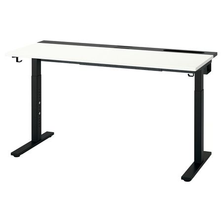MITTZON Письменный стол - белый/чёрный 140x60 см