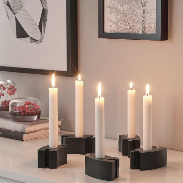 Подсвечник для свечи, греющей свечи, черный, 5 см IKEA ВЭРМЕР 904.406.17 - схема-чертеж с размерами