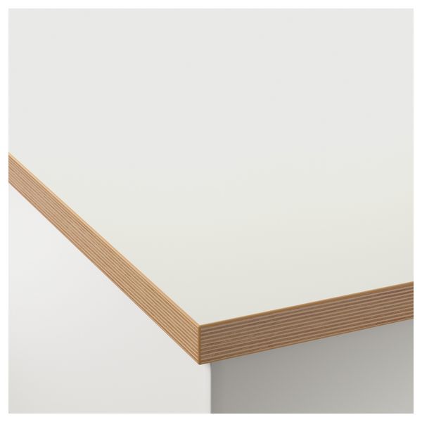 Столешница, двусторонняя БЕРГСТЕНА, белый, темно-серый с окантовкой под дерево (186x2.8 см) - фото 10