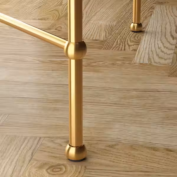 TORSJÖ Придиванный столик - золотой эффект/стекло 45 см - фото 5