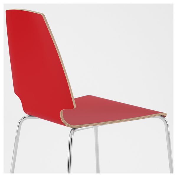 Стул ВИЛЬМАР, красный, хромированный - фото 5