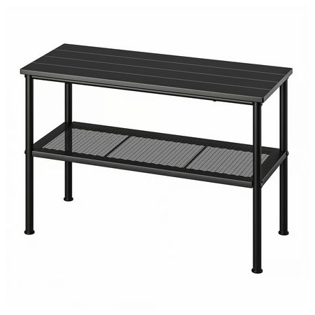 NIPÅSEN Скамья с полкой для обуви - чёрный 79x35x52 см