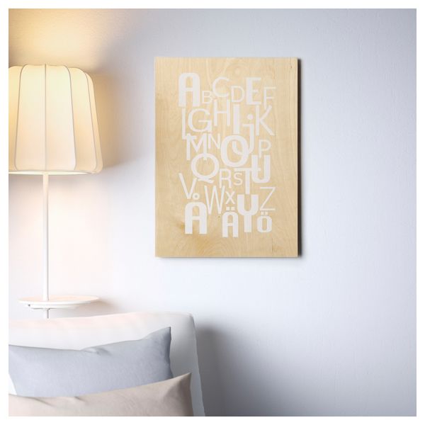 Картина ЛОКАБРУНН, Шведский алфавит (50x70 см) - фото 2