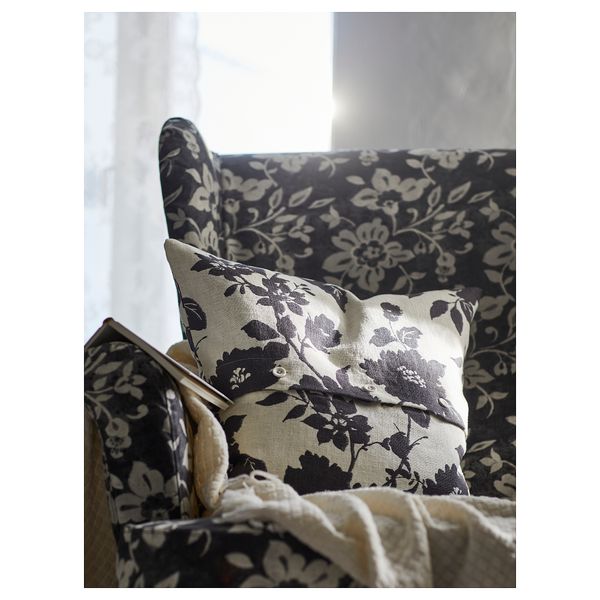 Чехол на подушку, 50x50 см, неокрашенный, антрацит IKEA SVÄRDKBRUNKRISSLA БРУНКРИСЛА 805.482.89 - схема-чертеж с размерами