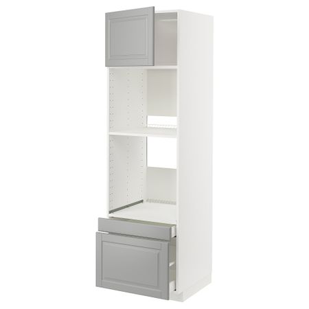 Высокий шкаф для духовки, комбинированный духовка + дверца, 2 ящика IKEA METOD МЕТОД, MAXIMERA МАКСИМЕРА 494.628.72