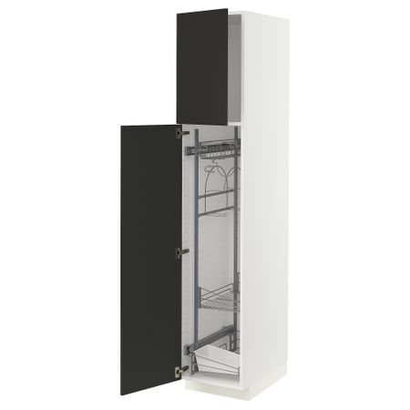 Высокий шкаф с отделением для аксессуаров для уборки IKEA METOD МЕТОД 394.990.03