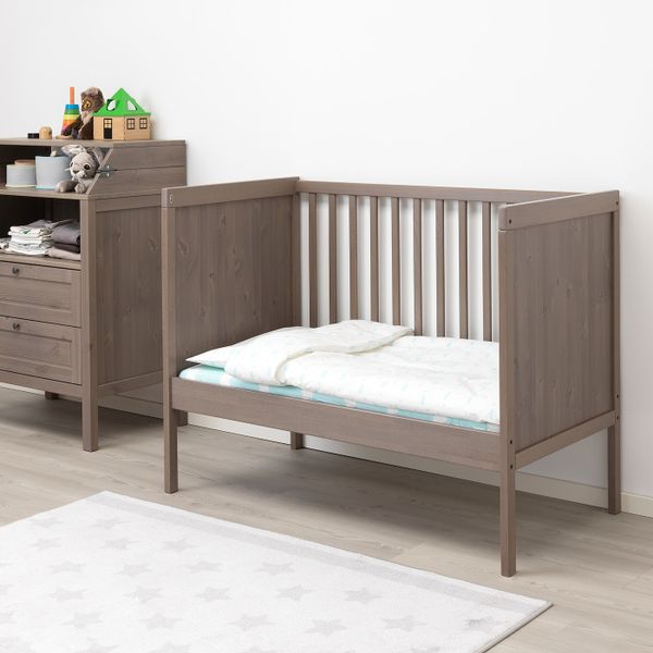 Кроватка детская, серо-коричневый 60x120 см IKEA SUNDVIK СУНДВИК 904.212.18 - фото 2