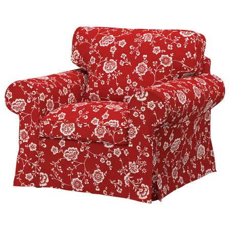 Кресло, Virestad красный, белый IKEA EKTORP ЭКТОРП 493.198.84