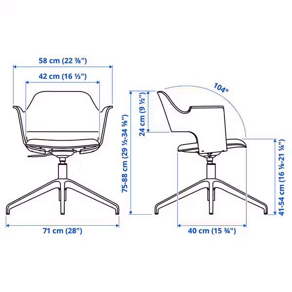 FJÄLLBERGET Конференц-стул - фото 2