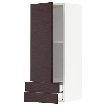 Навесной шкаф с дверцей, 2 ящика, 40x100 cm IKEA METOD МЕТОД, MAXIMERA МАКСИМЕРА 794.646.43