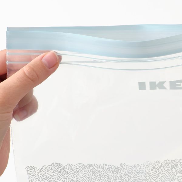 Пакет закрывающийся, с рисунком 1 л IKEA ISTAD ИСТАД 004.881.71 - схема-чертеж с размерами