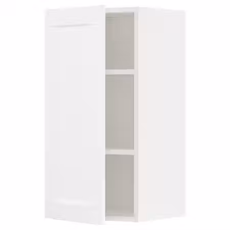 METOD Навесной шкаф с полками - белый Enköping/белый под дерево 40x80 см