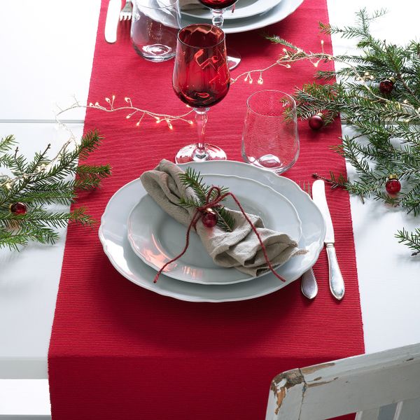 Дорожка настольная, красный 35x130 см IKEA VINTER 2020 ВИНТЕР 2020 904.663.96 - схема-чертеж с размерами