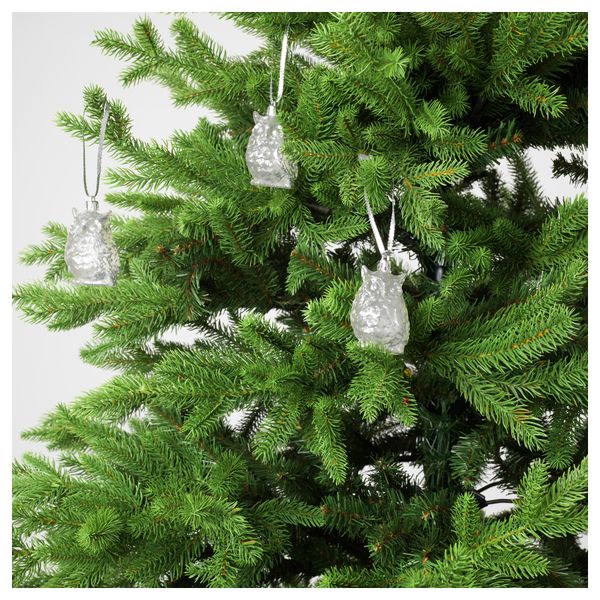 Украшение подвесное ВИНТЕР 2016, сова серебристый - схема-чертеж с размерами