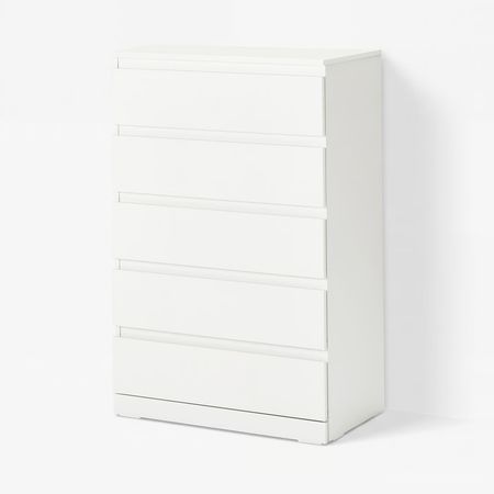 LILLBERGET Комод с 5 ящиками - белый 70x43x108 см