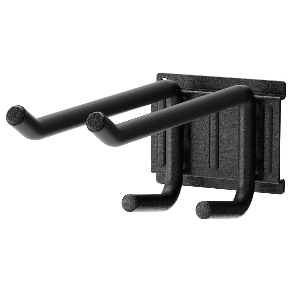 Крючок двойной, черный IKEA БРАНДУР 604.026.31 - фото 1