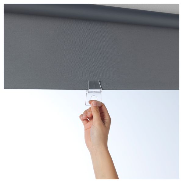 Рулонная штора, блокирующая свет ТУППЛЮР, серый - схема-чертеж с размерами