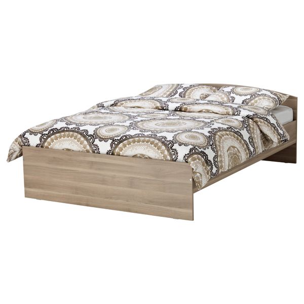 Каркас кровати ТОДАЛЕН, серо-коричневый - схема-чертеж с размерами