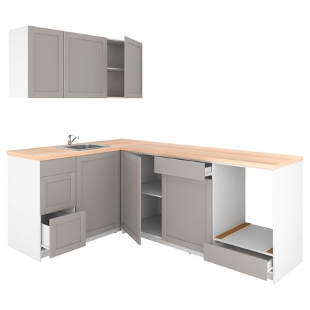 Кухня, серый 160x240x220 см IKEA KNOXHULT КНОКСХУЛЬТ 794.045.50