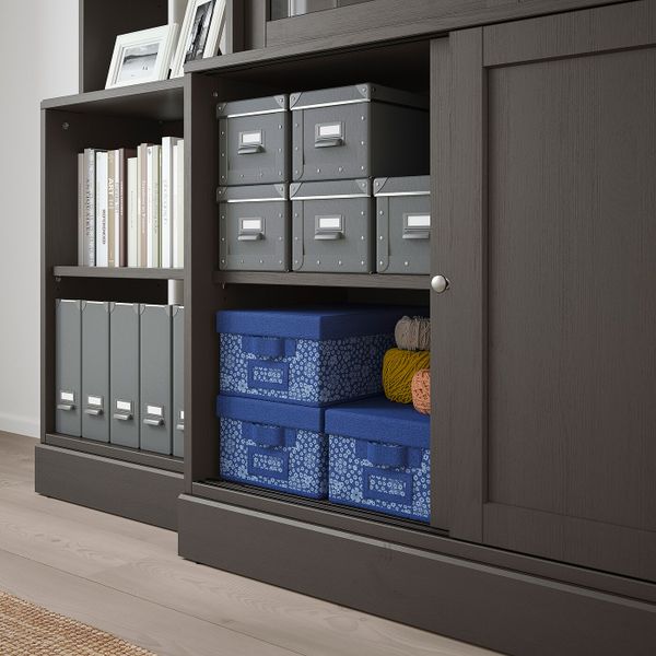 Комбинация с раздвижными дверьми, темно-коричневый 243x47x212 см IKEA HAVSTA ХАВСТА 092.752.31 - фото 3