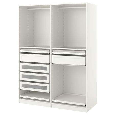 PAX Гардероб, комбинация - белый 150x58x201 см