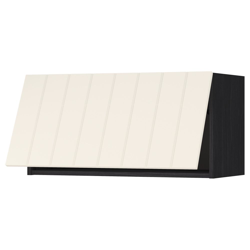 Горизонтальный навесной шкаф МЕТОД, черный, Хитарп белый с оттенком - схема-чертеж с размерами