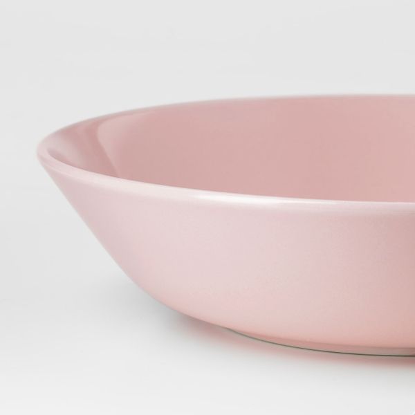 Тарелка глубокая, светло-розовый 22 см IKEA DINERA ДИНЕРА 304.114.77 - схема-чертеж с размерами