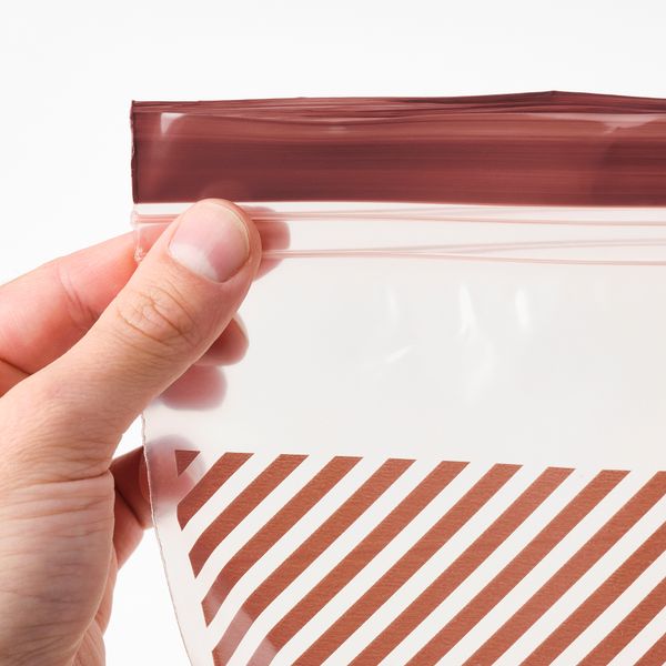 Пакет закрывающийся, 2.5 л, полоска красный, коричневый IKEA ISTAD ИСТАД 505.647.56 - фото 4