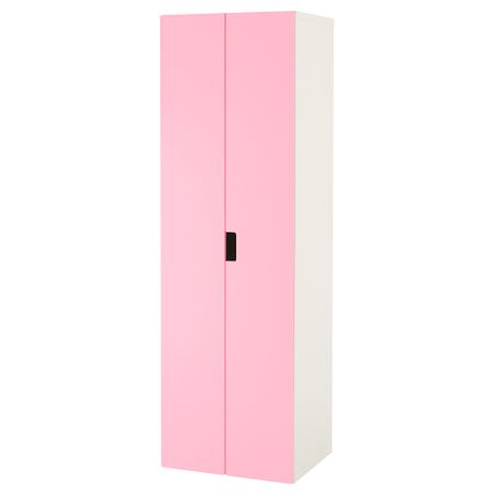 Гардероб СТУВА, белый, розовый (60x50x192 см)