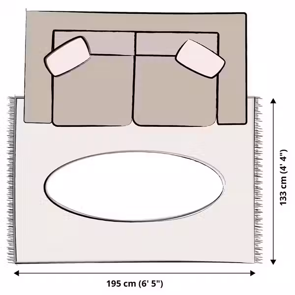 STOENSE Ковер, короткий ворс - классический серый 133x195 см - фото 7