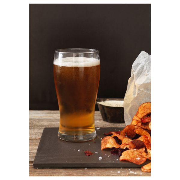 Пивной бокал, прозрачное стекло 50 сл IKEA LODRÄT ЛОДРЭТ 703.717.47 - схема-чертеж с размерами