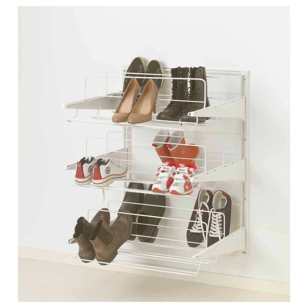 Настенная шина , модуль для/обуви, белый 65x60x84 см IKEA АЛЬГОТ 992.304.36 - фото 1