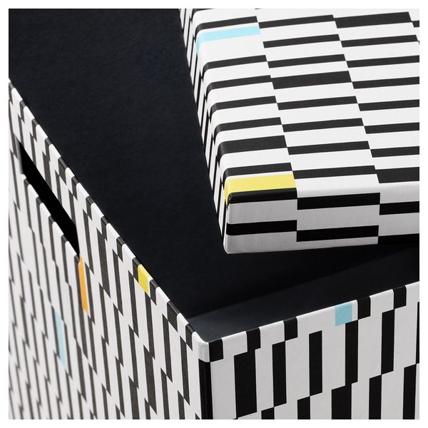 Коробка с крышкой ТЬЕНА, черный/белый (35x50x30 см) - фото 2