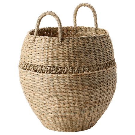Корзина, естественный водоросли 50x40 см IKEA LUSTIGKURRE ЛУСТИГКЮРРЕ 204.574.18