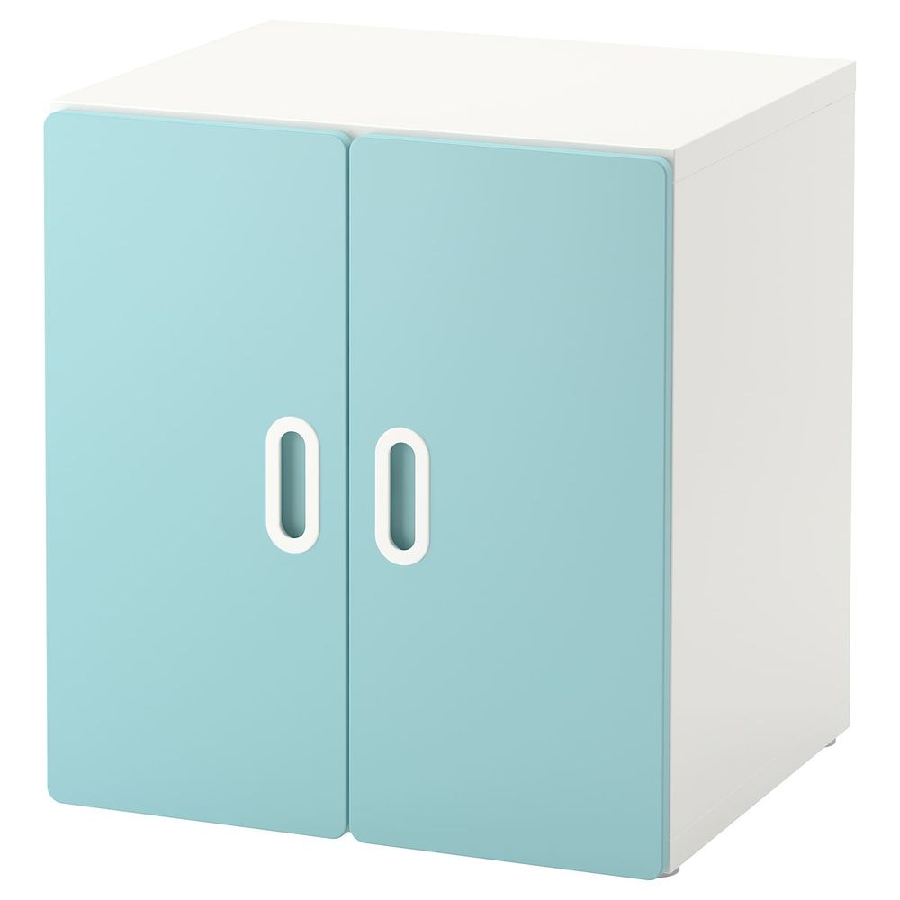 Шкаф, белый/голубой 60x50x64 см IKEA STUVA СТУВА / FRITIDS ФРИТИДС 892.794.85 - фото 1