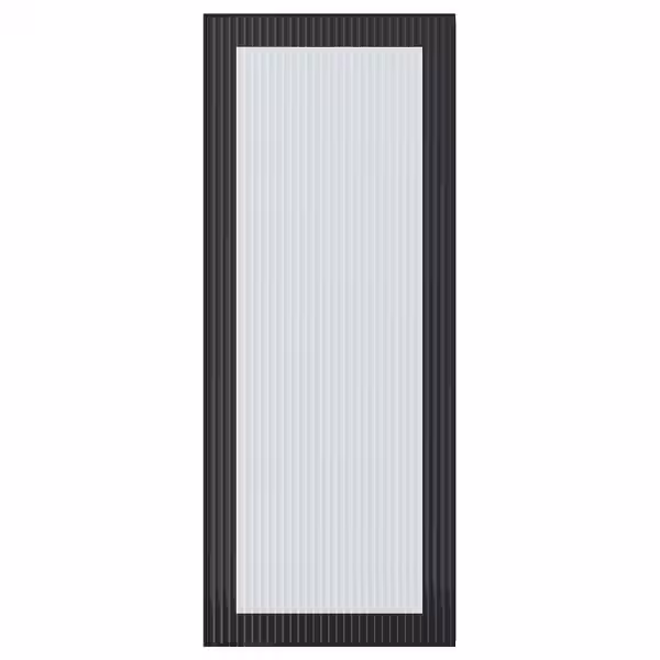 HEJSTA Стеклянная дверь - антрацит/рифленое стекло 40x100 см - фото 1