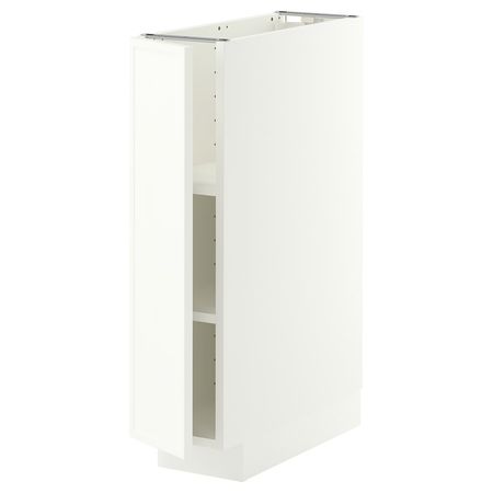 METOD Напольный шкаф с полками - белый/Aspudden матовый белый 20x60 см